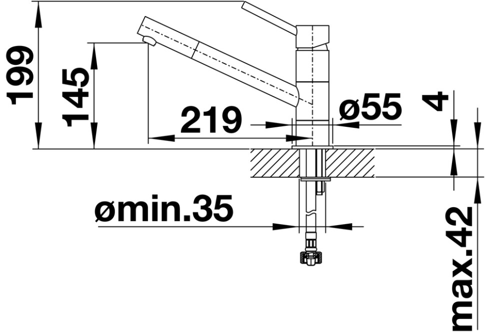 Смеситель Blanco KANO антрацит/хром
