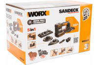 Шлифовальная машина Worx WX820.9 (без АКБ, набор оснастки)