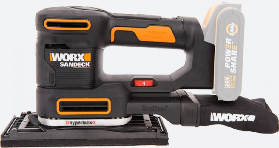 Шлифовальная машина Worx WX820.9 (без АКБ, набор оснастки)