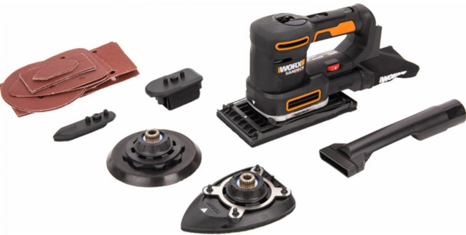Шлифовальная машина Worx WX820.9 (без АКБ, набор оснастки)