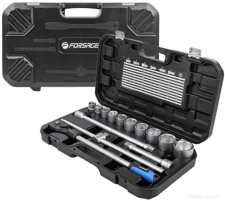 Набор трещотка с головками Forsage F-6151-5 (14 предметов) Набор трещотка с головками Forsage F-6151-5 (14 предметов)