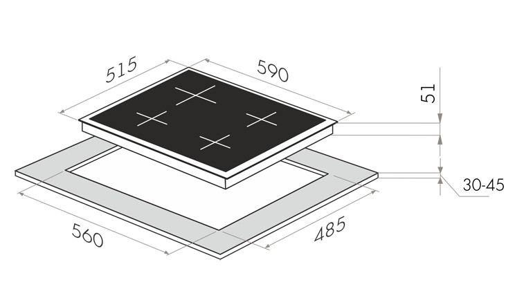 Варочная панель Maunfeld EGHG 64.23CB/G Варочная панель Maunfeld EGHG 64.23CB/G