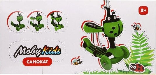 Самокат Moby Kids Божья коровка 3 в 1 641408 (синий)