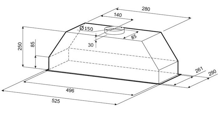 Вытяжка Krona Runa 600 PB (черный)