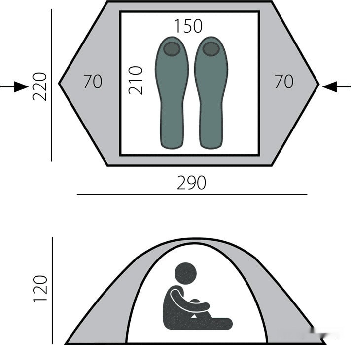 Палатка BTrace Solid 2+