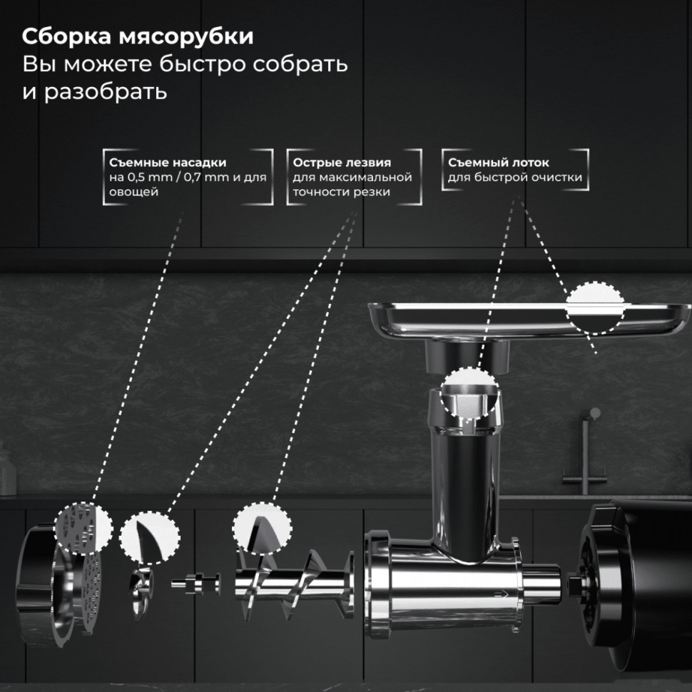 Мясорубка SATE RT-125 (черный) Мясорубка SATE RT-125 (черный)