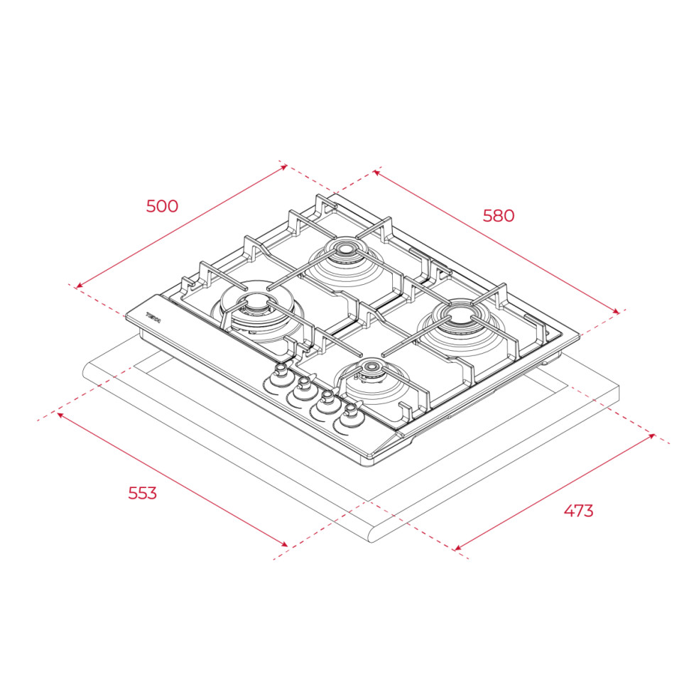 Варочная панель Teka GSC 64320 RBN Vanilla-OB Варочная панель Teka GSC 64320 RBN Vanilla-OB