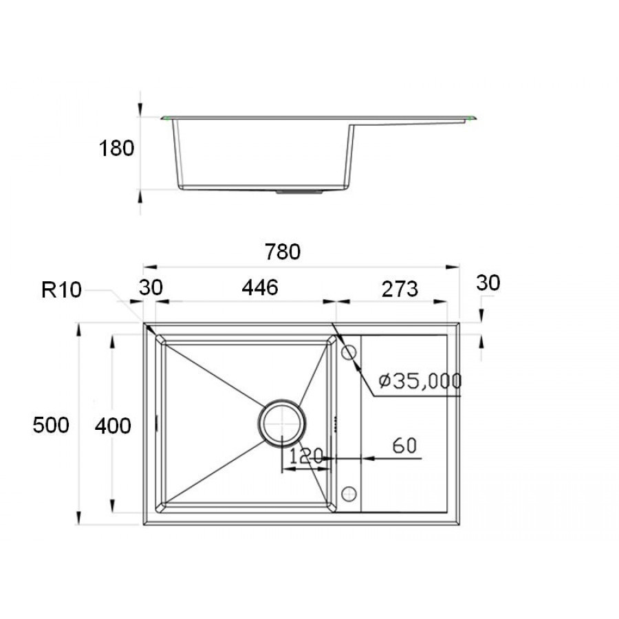 Кухонная мойка Zorg Steel Hammer SH R 7850 ONIX Кухонная мойка Zorg Steel Hammer SH R 7850 ONIX