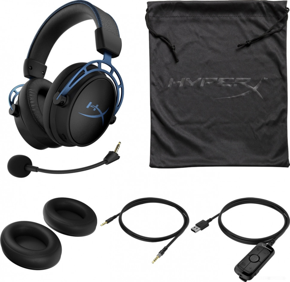 Наушники HyperX Cloud Alpha S (черный/синий)