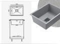 Кухонная мойка Polygran Blade 550 (серый)