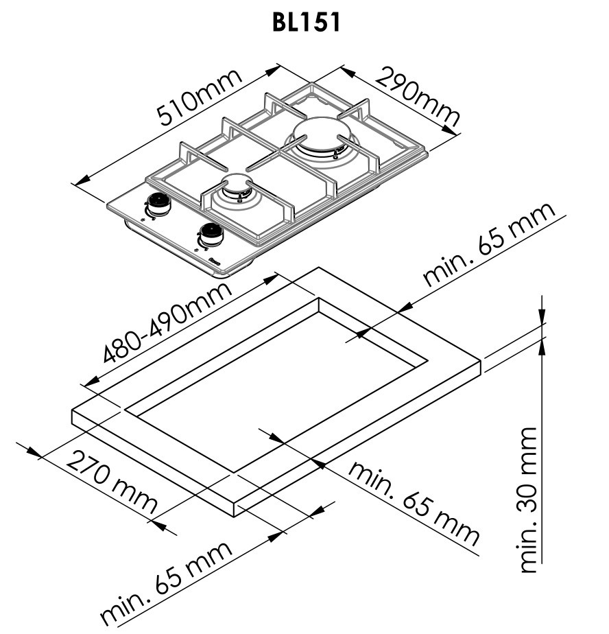 Варочная панель ZorG Technology BL DOMINO inox