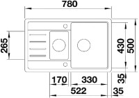 Кухонная мойка Blanco Legra 6S Compact жасмин