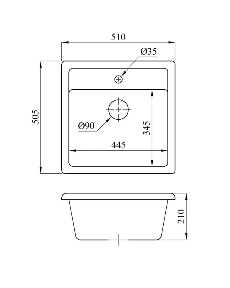 Кухонная мойка БелЭворс Rio (White) Кухонная мойка БелЭворс Rio (White)