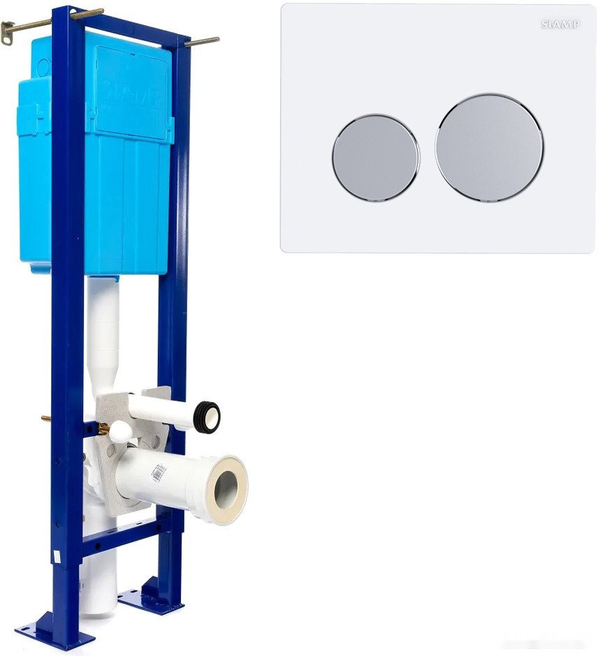 Система инсталляции SIAMP Bcu Ingenio с панелью Sphere (белый/клавиши матовый хром)