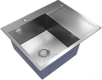 Кухонная мойка Mixline Pro 551875 левый (сатин, с сифоном)