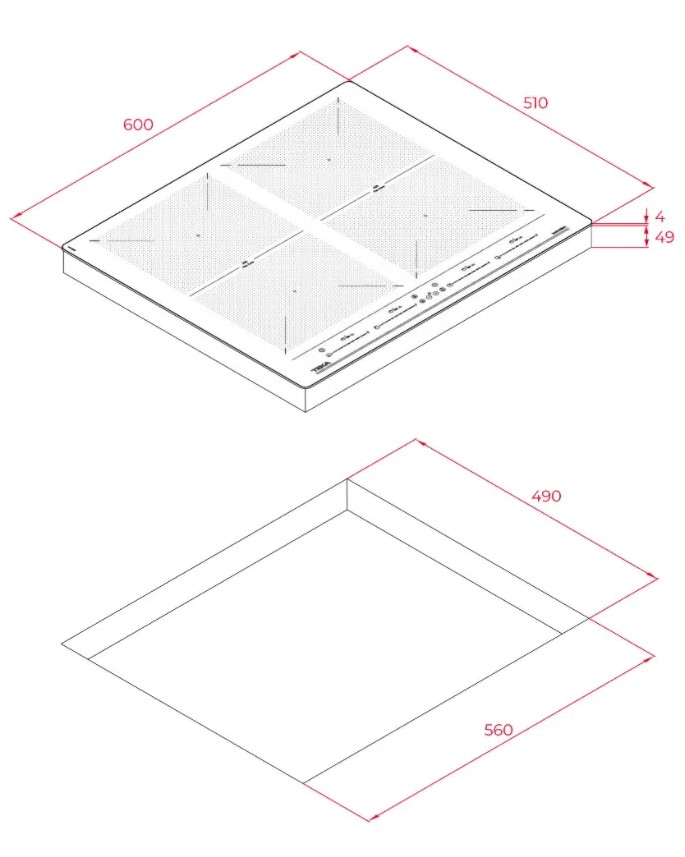 Варочная панель Teka IZF 64600 MSP (черное стекло) Варочная панель Teka IZF 64600 MSP (черное стекло)