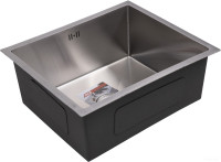 Кухонная мойка AKS Прямоугольная 57x46 (сатин никель)