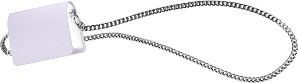 Наушники Haylou T87 Lady Bag (белый/фиолетовый, с цепочкой)