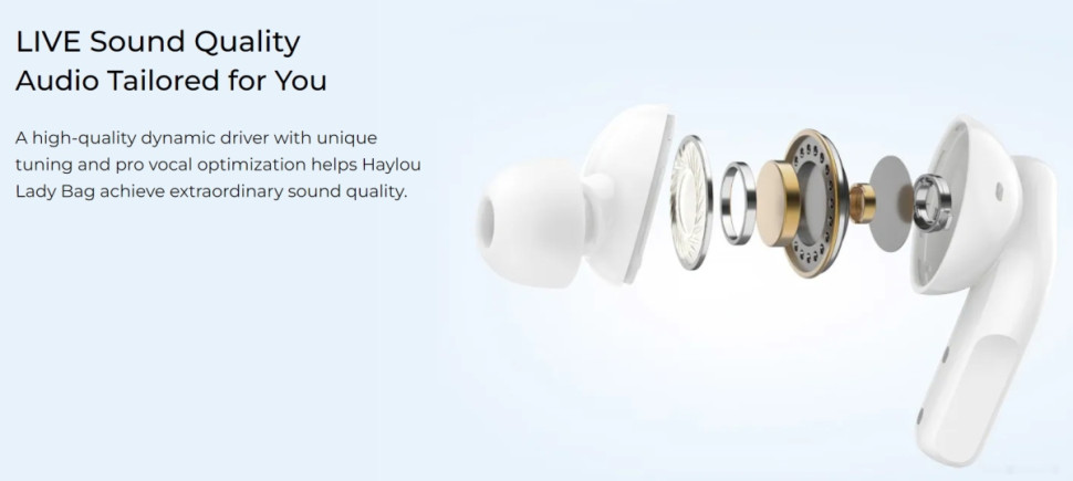 Наушники Haylou T87 Lady Bag (белый/фиолетовый, с цепочкой) Наушники Haylou T87 Lady Bag (белый/фиолетовый, с цепочкой)