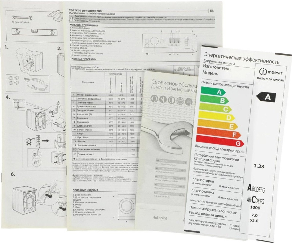 Стиральная машина Indesit BWSA 7109 WWV