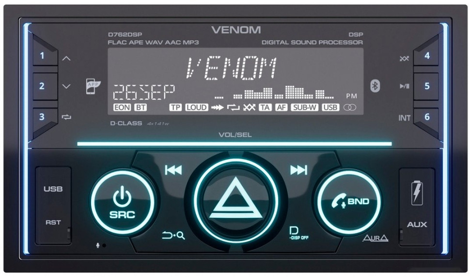 Автомагнитола Aura Venom-D762DSP