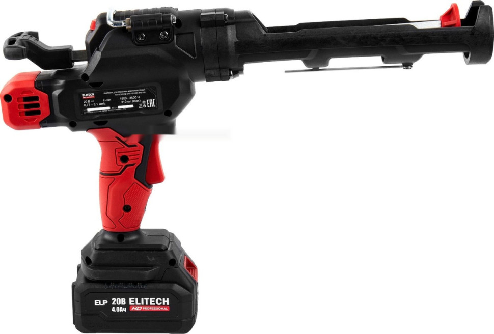 Пистолет для герметика Elitech CCG 20SL6 (с 1-им АКБ)