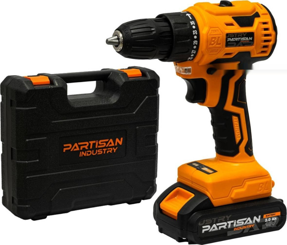 Дрель-шуруповерт Partisan AD-DF18DW (с 2-мя АКБ, кейс)