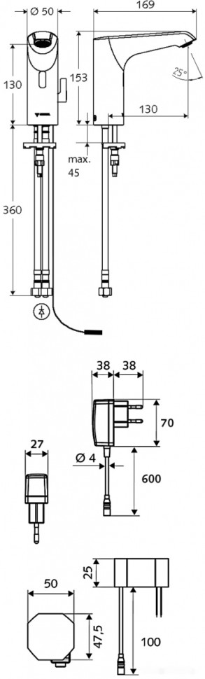 Смеситель Schell Xeris E HD-M 012540699 Смеситель Schell Xeris E HD-M 012540699