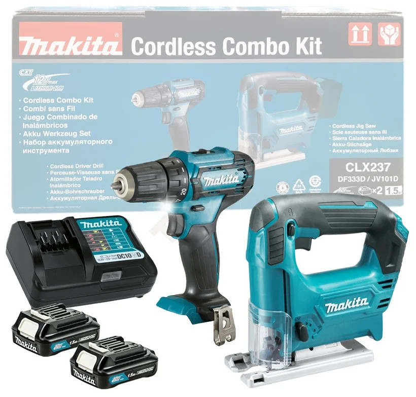 Дрель-шуруповерт Makita CLX237 (с 2-мя АКБ +лобзик) Дрель-шуруповерт Makita CLX237 (с 2-мя АКБ +лобзик)