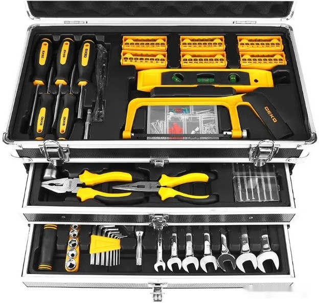 Универсальный набор инструментов Deko DKMT240 (240 предметов) Универсальный набор инструментов Deko DKMT240 (240 предметов)