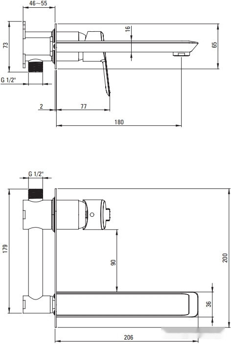 Смеситель Deante Arnika BQA R54L (золото)