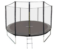 Батут GetActive Jump 8ft - 252 см с лестницей, внешней сеткой (черный)