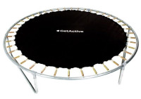 Батут GetActive Jump 8ft - 252 см с лестницей, внешней сеткой (черный)