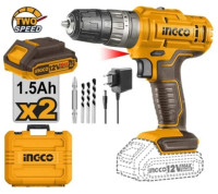 Ударная дрель-шуруповерт Ingco CIDLI1228 (с 2-мя АКБ, кейс)