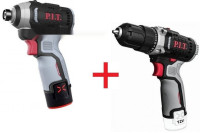 P.I.T. PBM12K-10A+PSD12K-120A/2 (шуруповерт, винтоверт, 2 АКБ)