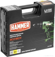 Ударная дрель-шуруповерт Hammer ACD16CH (с 2-мя АКБ, кейс)