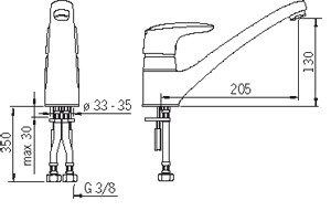 Смеситель Oras Vega 1820F Смеситель Oras Vega 1820F