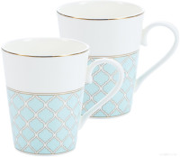 Набор кружек Gipfel Aurora 42868 (2 шт, белый/голубой)