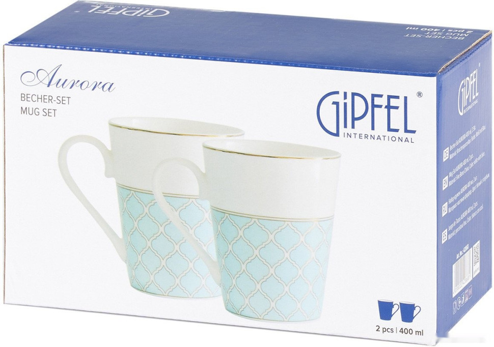 Набор кружек Gipfel Aurora 42868 (2 шт, белый/голубой) Набор кружек Gipfel Aurora 42868 (2 шт, белый/голубой)
