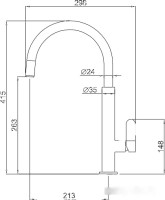 Смеситель Elleci Dove K86 Kuro Black