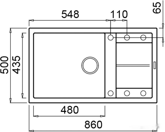 Кухонная мойка Elleci Unico 410 Nero G40