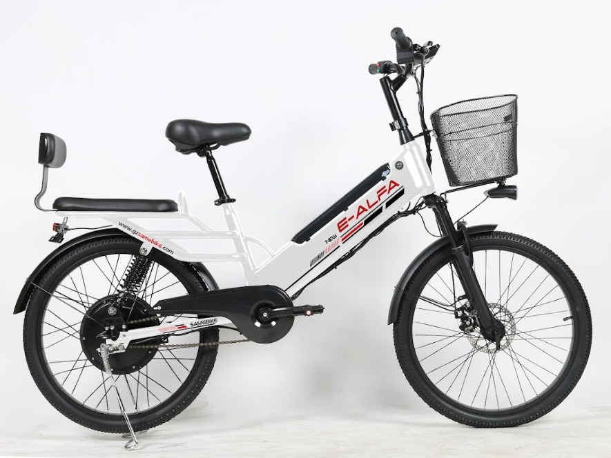 Электровелосипед SameBike Е-Alfa New SB-E-ALFA350-36/10 (белый)