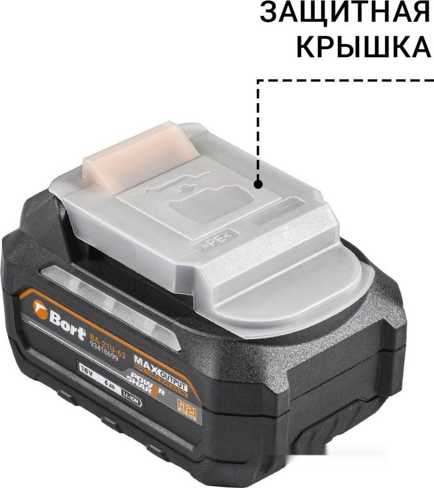 Аккумулятор для инструмента BORT BA-21U-63 93418699 (18В/6 Ah) Аккумулятор для инструмента BORT BA-21U-63 93418699 (18В/6 Ah)