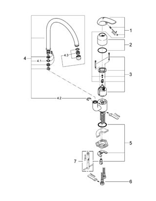 Смеситель Grohe Euroeco 32752000