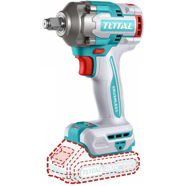 Гайковерт Total TIWLI2040 (с 2-мя АКБ, кейс)