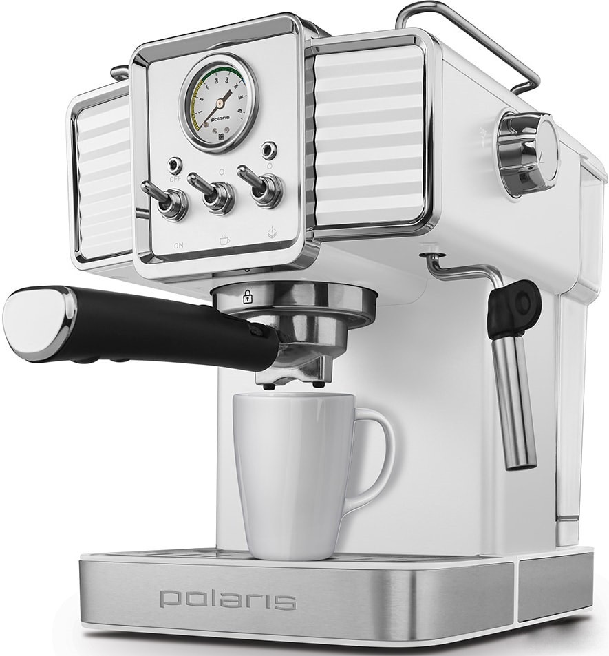 Кофеварка рожковая Polaris PCM 1538E Adore Crema White Кофеварка рожковая Polaris PCM 1538E Adore Crema White