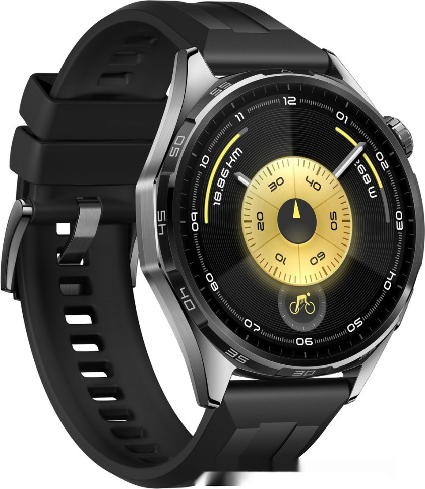 Умные часы Huawei Watch GT 6 46 мм (черный, с черным силиконовым ремешком, международная версия)