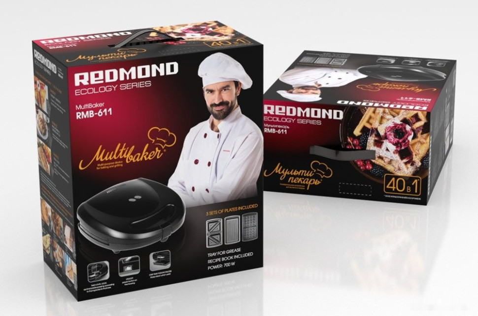 Многофункциональная сэндвичница Redmond Мультипекарь RMB-611 Многофункциональная сэндвичница Redmond Мультипекарь RMB-611