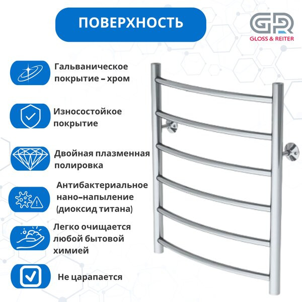 Полотенцесушитель Gloss & Reiter Line. Л. 50х60.Л6.G1