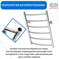 Полотенцесушитель Gloss &amp; Reiter Line. Л. 50х60.Л6.G1